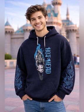 Disney Parks Disney Villains Hades Hoodie Sweatshirt L NEW 2022